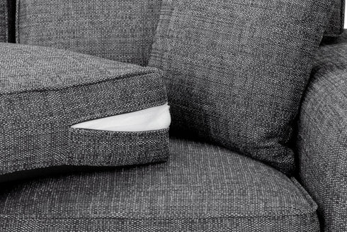 Gabriela Sofa Grey 3 Seater Fabric View